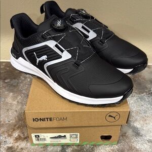 Puma Black and White Athletic Shoes